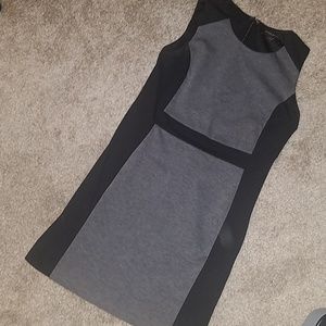 Banana Republic Black and Gray Work Dress.